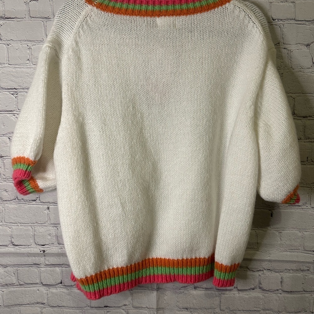 NWT BiBi Mom embellished Short Sleeve Sweater XLARGE - Picture 3 of 3